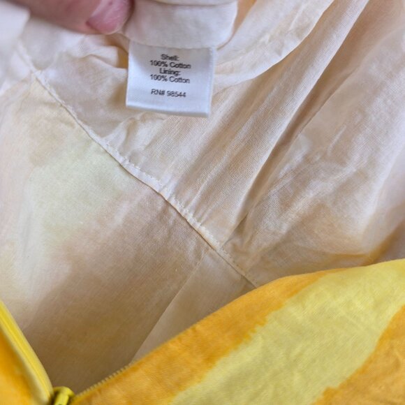 Vera Womens Yellow & White Striped Multicolor Spaghetti Strap Summer Top Medium - Picture 6 of 9